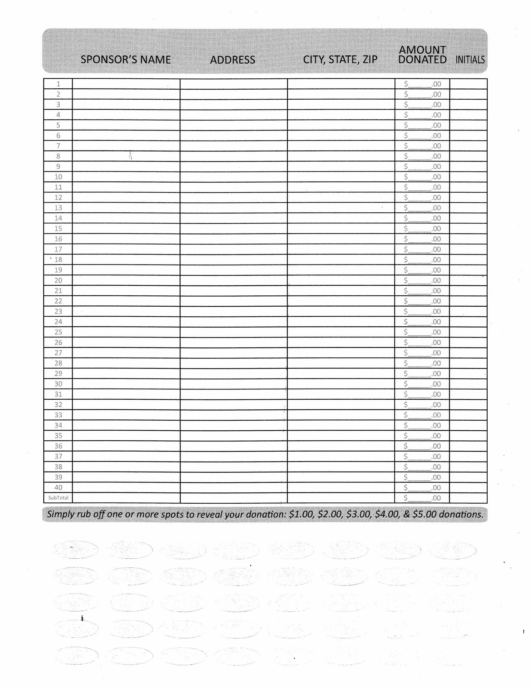 Scratch card back with 40 sponsor lines and 40 scratch-off ovals